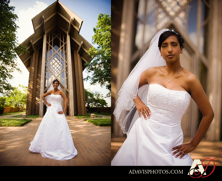 Dallas Bridal Portraits at Marty Leonard Chapel in Fort Worth by Dallas Wedding Photographer Allison Davis Photography