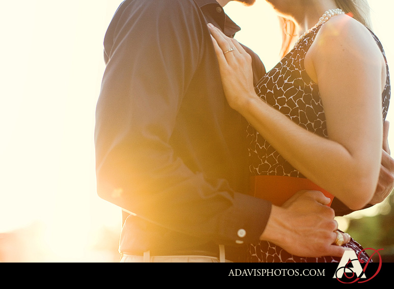 Romantic and modern engagement portraits in Addison Circle by Plano TX Wedding Photographer Allison Davis Photography