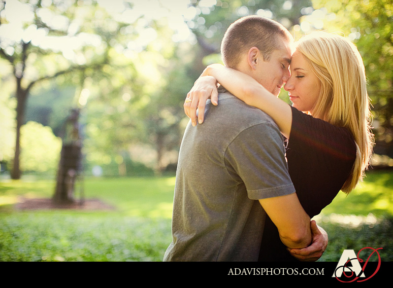Romantic and modern engagement portraits in Highland Park by Dallas Wedding Photographer Allison Davis Photography