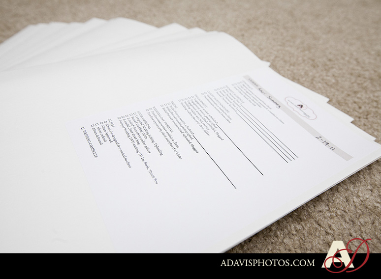 Samples of Client Checklist from Get It Together Kit