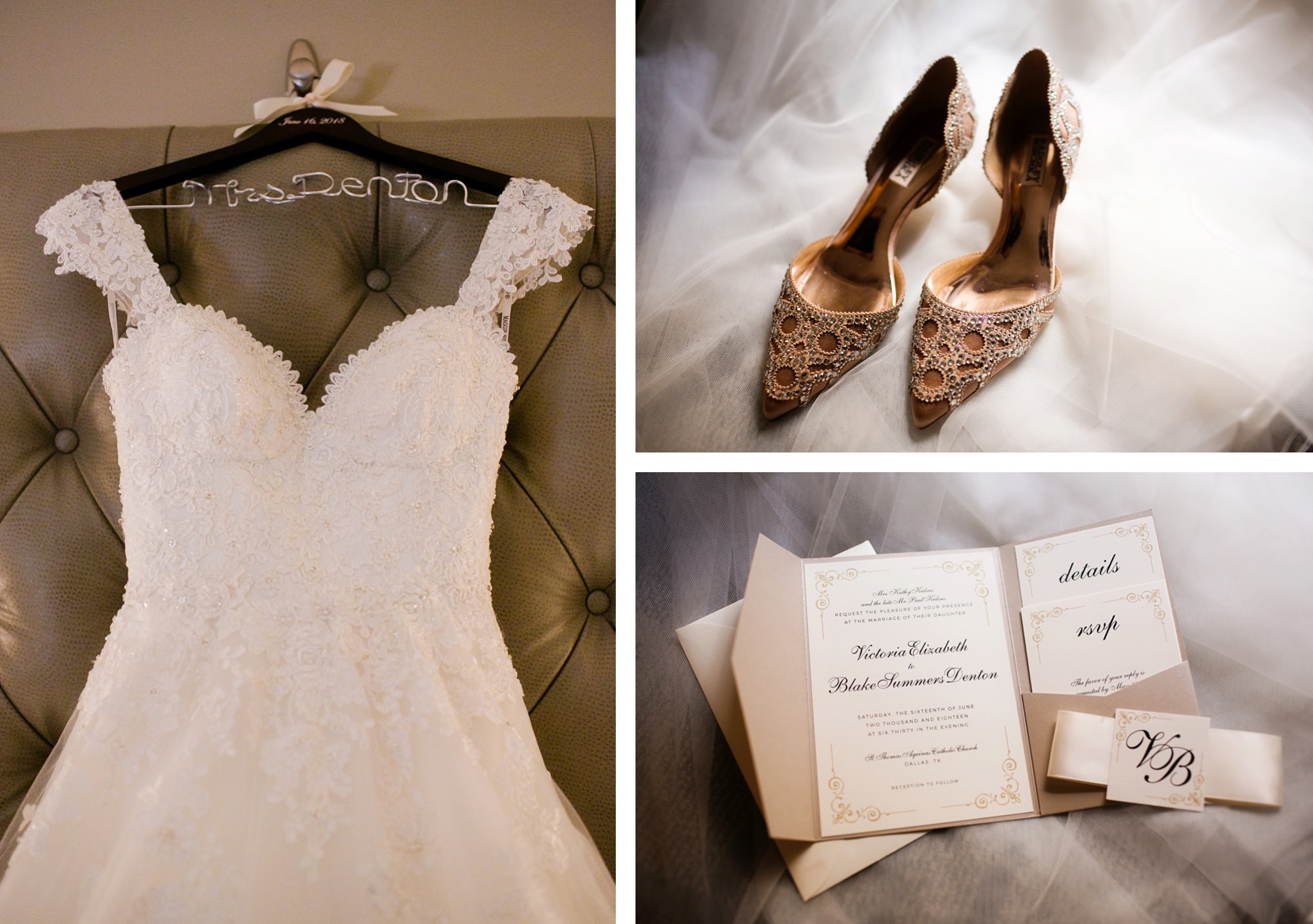 Wedding day bride details