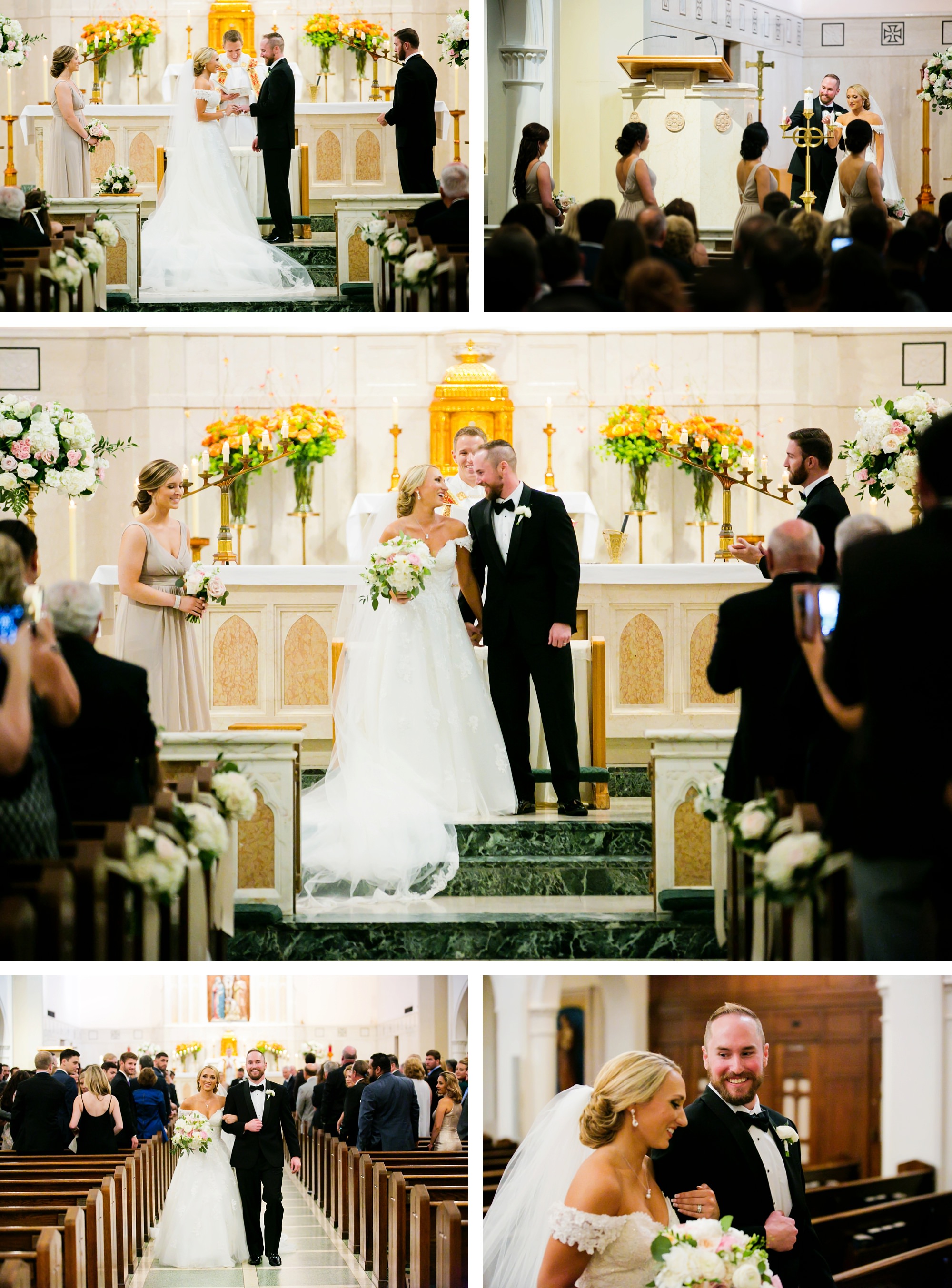 Wedding ceremony moments at St. Thomas Aquinas Chapel in Dallas