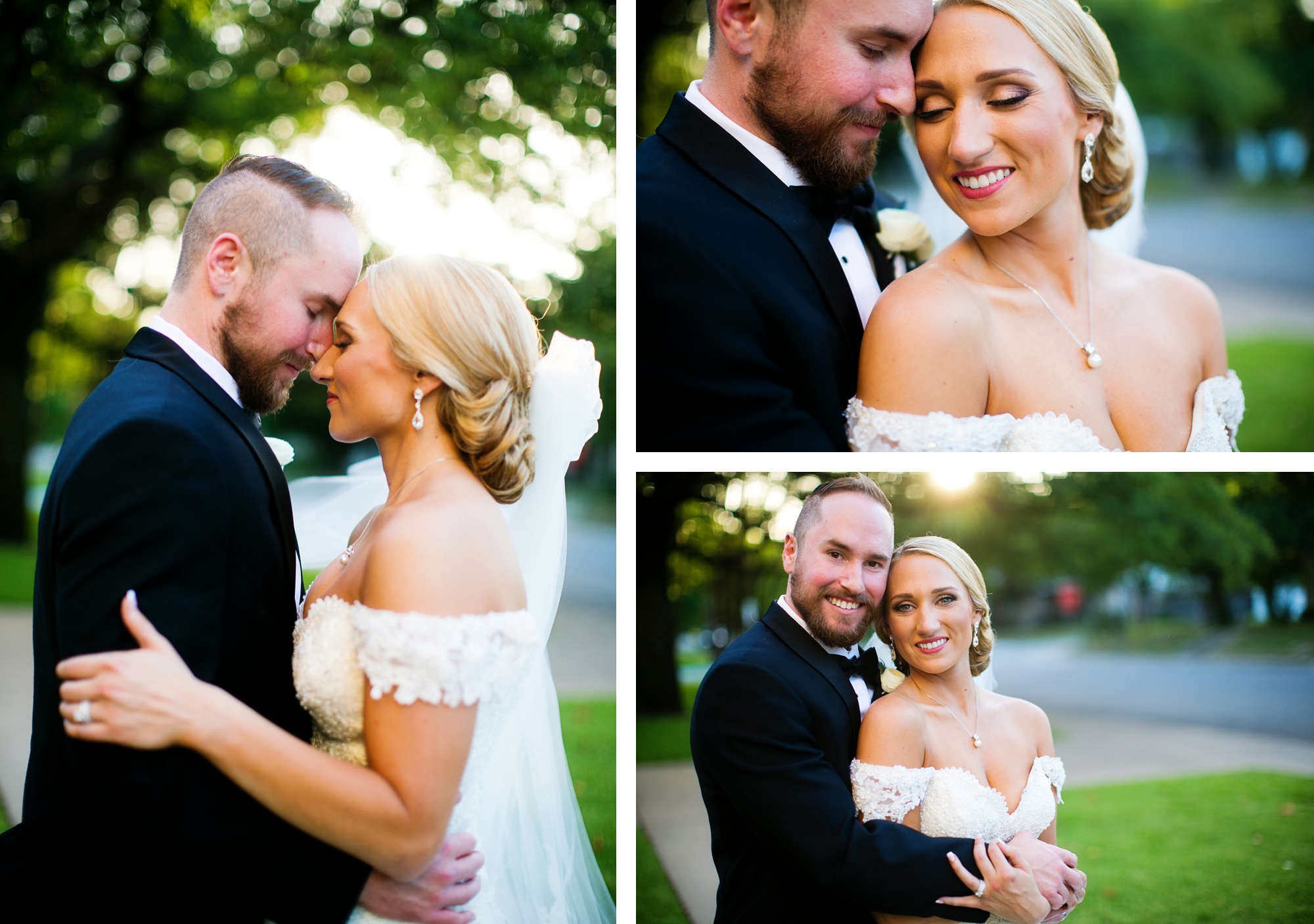 beautiful and romantic bride and groom wedding day photography
