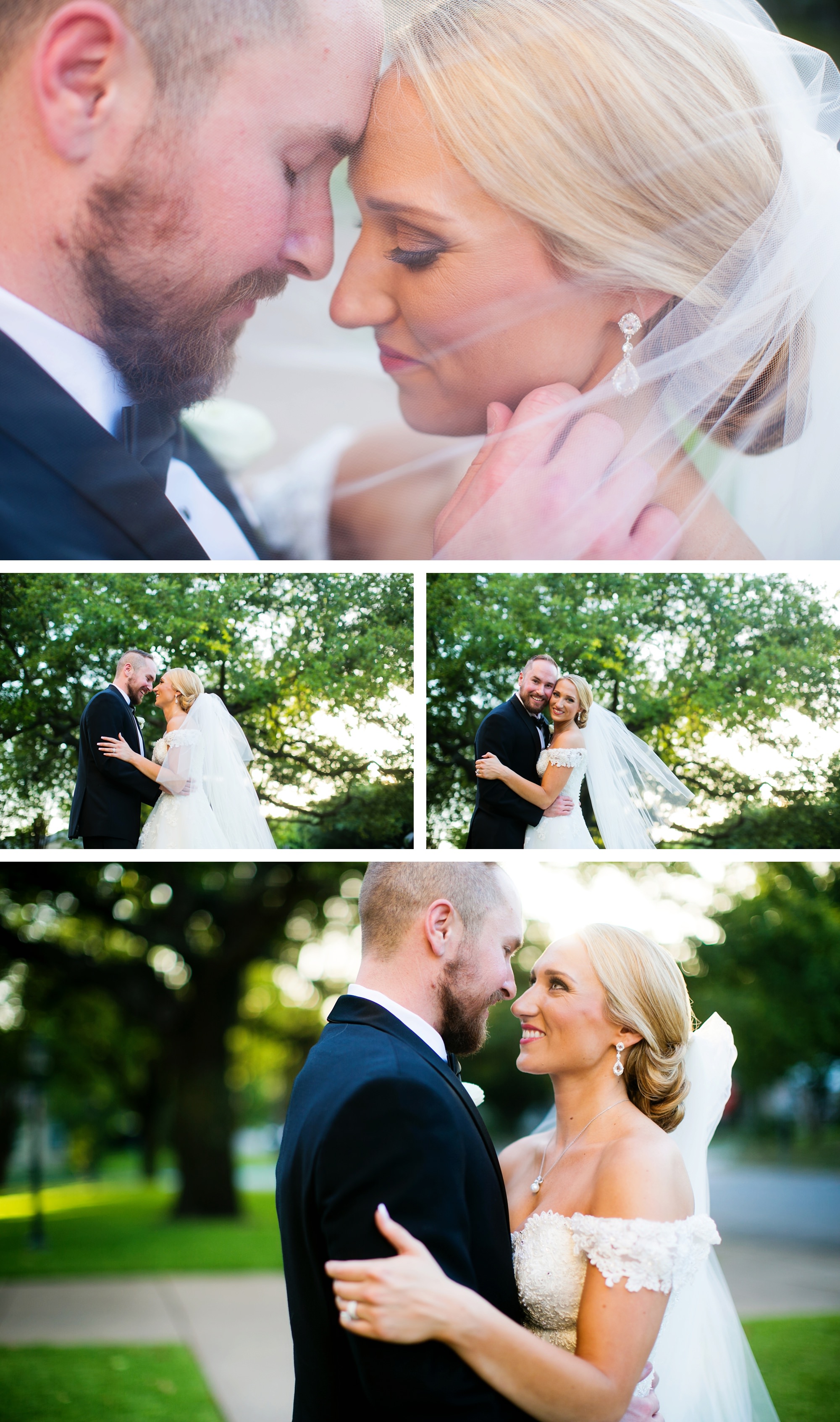 beautiful and romantic bride and groom wedding day photography at St. Thomas Aquinas