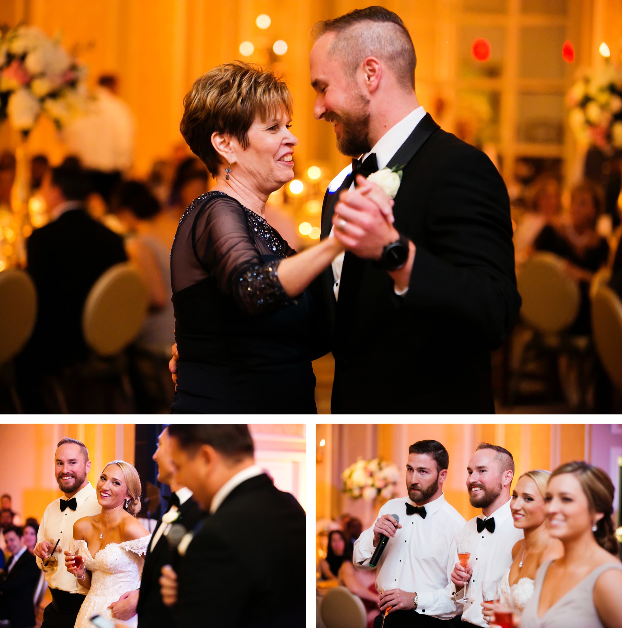 wedding reception photographs at the Century Ballroom in Dallas